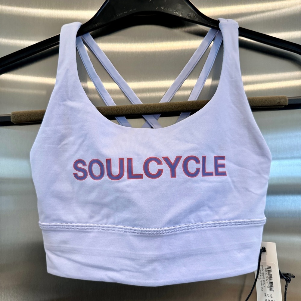 NWT Lululemon Energy Long Sports Bra in Pastel Blue Light Purple Soul Cycle​
